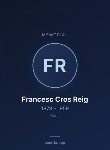 Memorial portrait of Francesc Cros Reig