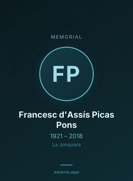 Memorial portrait of Francesc d'Assís Picas Pons