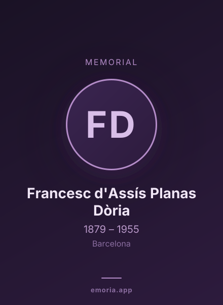 Memorial portrait of Francesc d'Assís Planas Dòria