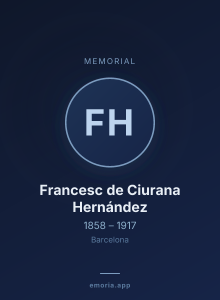 Memorial portrait of Francesc de Ciurana Hernández