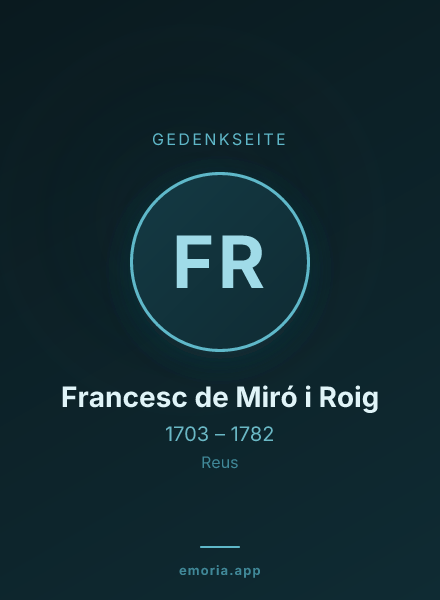 Gedenkportrait von Francesc de Miró i Roig