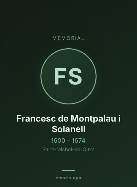 Memorial portrait of Francesc de Montpalau i Solanell