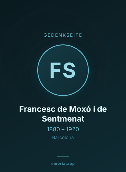 Gedenkportrait von Francesc de Moxó i de Sentmenat