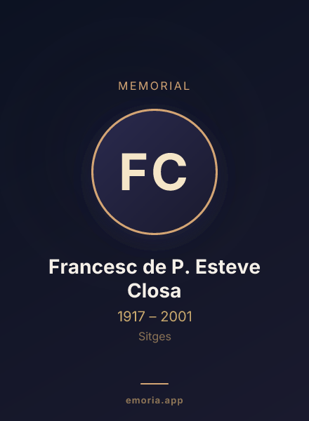 Memorial portrait of Francesc de P. Esteve Closa