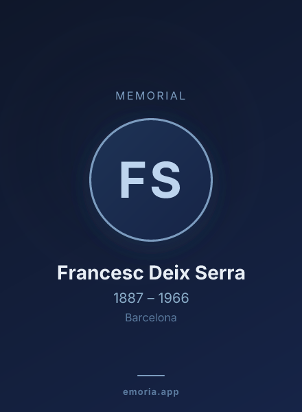 Memorial portrait of Francesc Deix Serra