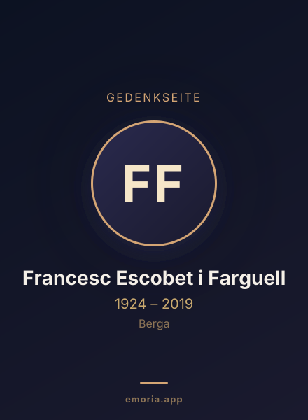 Gedenkportrait von Francesc Escobet i Farguell