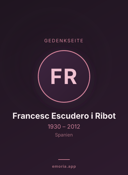 Gedenkportrait von Francesc Escudero i Ribot