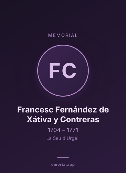 Memorial portrait of Francesc Fernández de Xátiva y Contreras