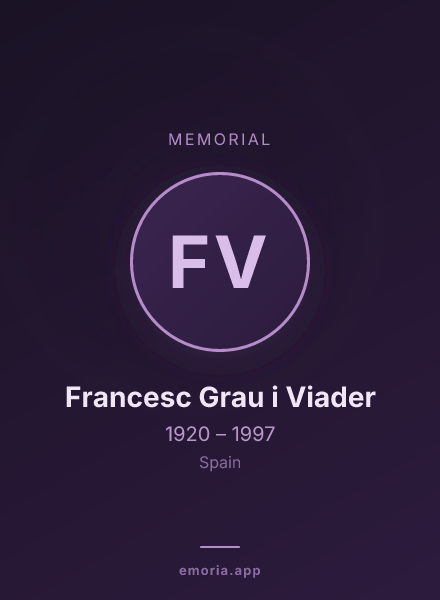 Memorial portrait of Francesc Grau i Viader