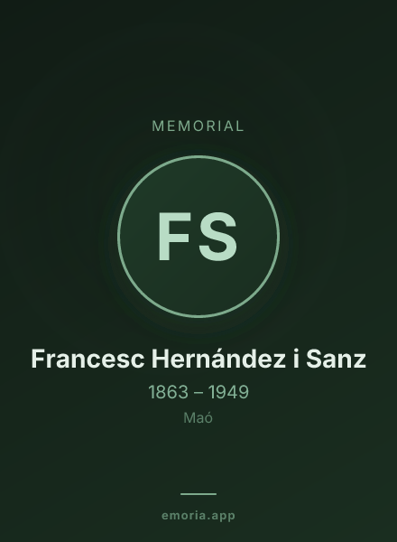 Memorial portrait of Francesc Hernández i Sanz
