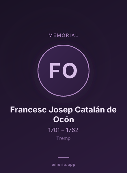 Memorial portrait of Francesc Josep Catalán de Ocón