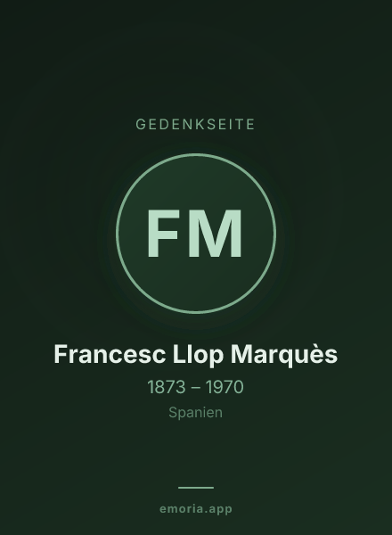 Gedenkportrait von Francesc Llop Marquès