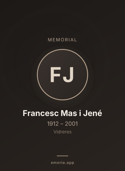 Memorial portrait of Francesc Mas i Jené