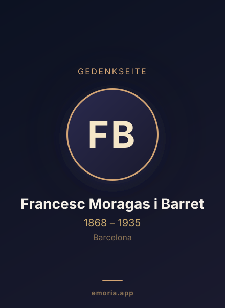 Gedenkportrait von Francesc Moragas i Barret