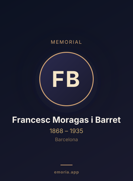 Memorial portrait of Francesc Moragas i Barret