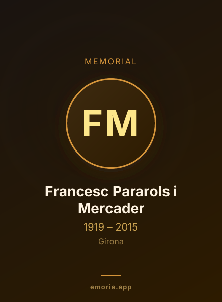 Memorial portrait of Francesc Pararols i Mercader