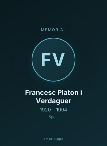 Memorial portrait of Francesc Platon i Verdaguer