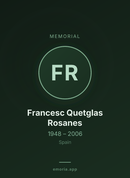 Memorial portrait of Francesc Quetglas Rosanes