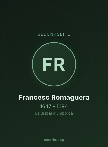 Gedenkportrait von Francesc Romaguera
