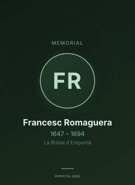 Memorial portrait of Francesc Romaguera