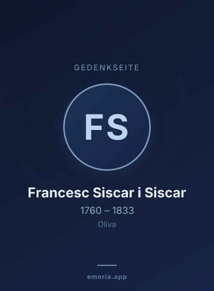 Gedenkportrait von Francesc Siscar i Siscar
