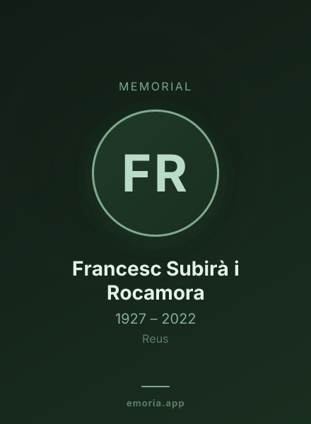Memorial portrait of Francesc Subirà i Rocamora
