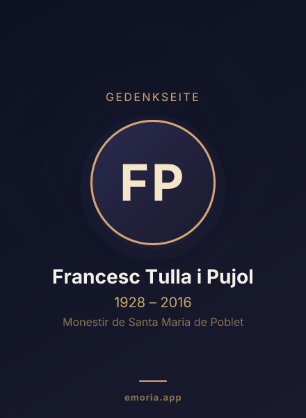 Gedenkportrait von Francesc Tulla i Pujol