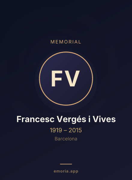 Memorial portrait of Francesc Vergés i Vives