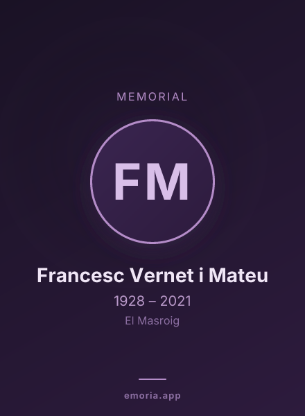 Memorial portrait of Francesc Vernet i Mateu