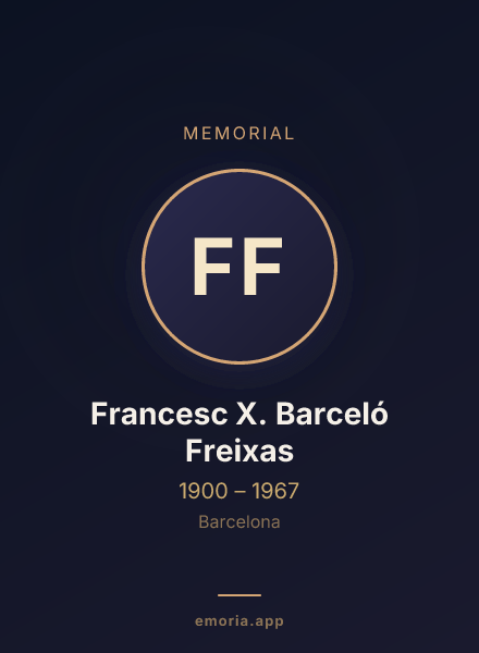 Memorial portrait of Francesc X. Barceló Freixas