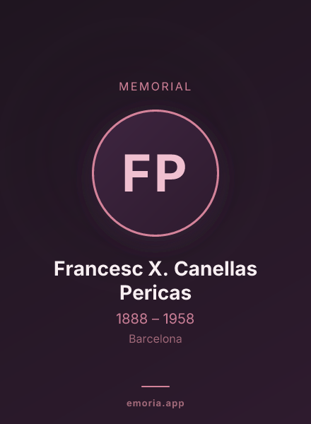 Memorial portrait of Francesc X. Canellas Pericas