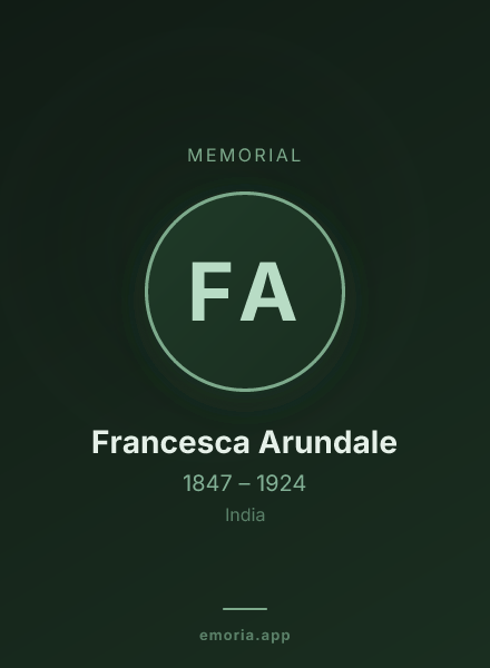 Memorial portrait of Francesca Arundale