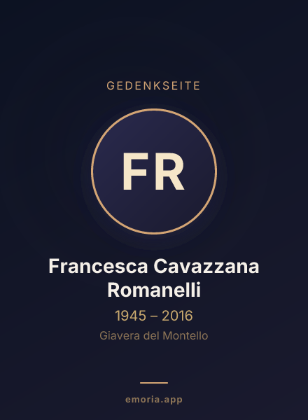 Gedenkportrait von Francesca Cavazzana Romanelli