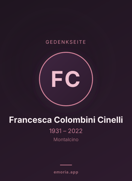 Gedenkportrait von Francesca Colombini Cinelli