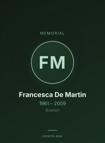 Memorial portrait of Francesca De Martin