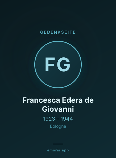 Gedenkportrait von Francesca Edera de Giovanni