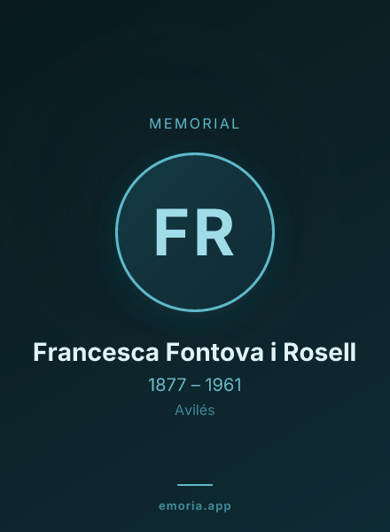 Memorial portrait of Francesca Fontova i Rosell