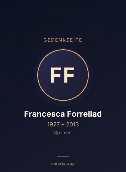 Gedenkportrait von Francesca Forrellad
