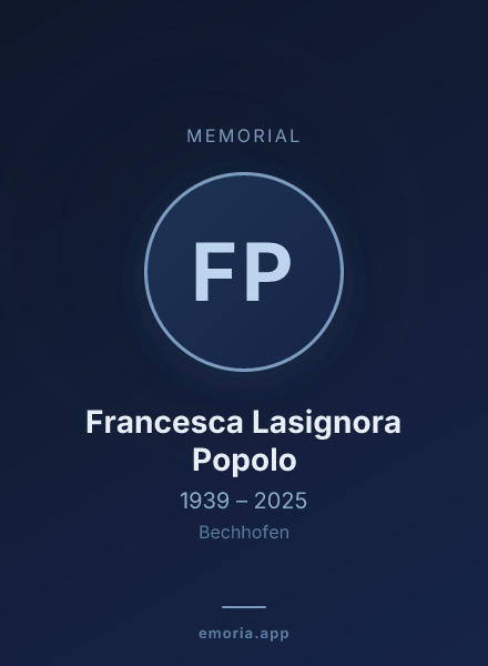 Memorial portrait of Francesca Lasignora Popolo