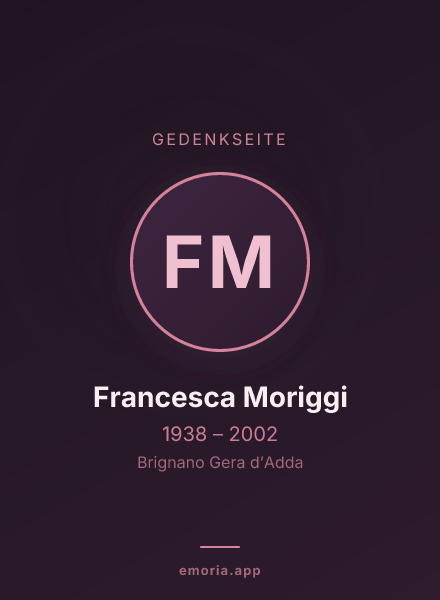 Gedenkportrait von Francesca Moriggi