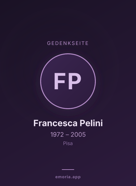 Gedenkportrait von Francesca Pelini