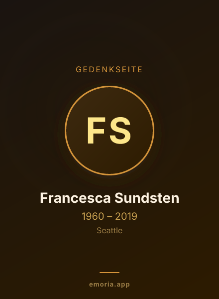 Gedenkportrait von Francesca Sundsten