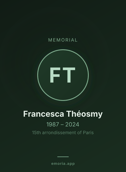Memorial portrait of Francesca Théosmy