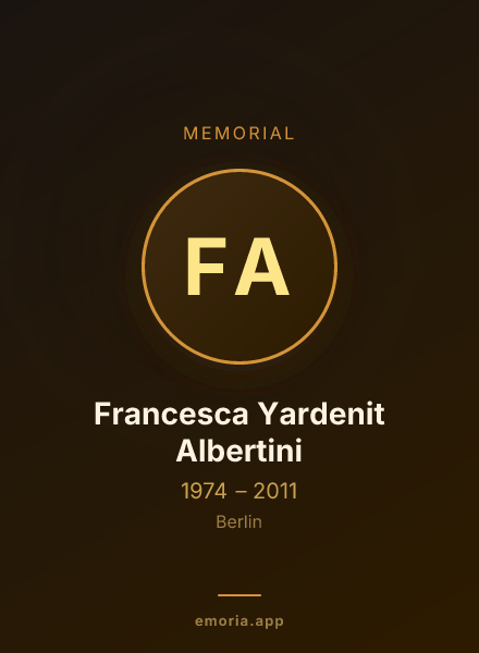 Memorial portrait of Francesca Yardenit Albertini
