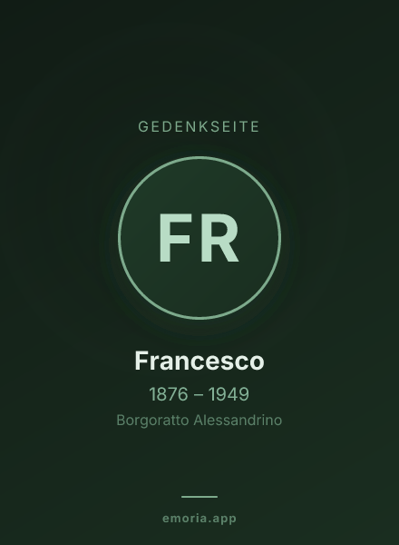Gedenkportrait von Francesco