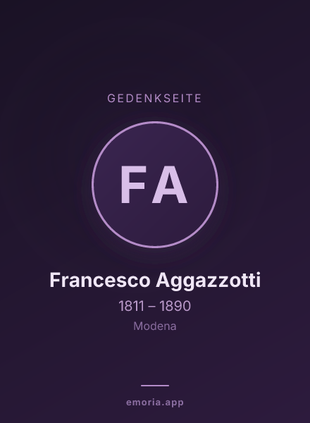 Gedenkportrait von Francesco Aggazzotti