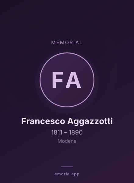 Memorial portrait of Francesco Aggazzotti