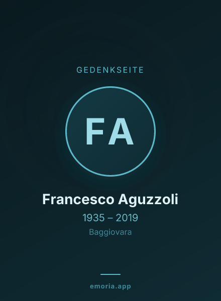 Gedenkportrait von Francesco Aguzzoli