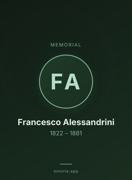 Memorial portrait of Francesco Alessandrini