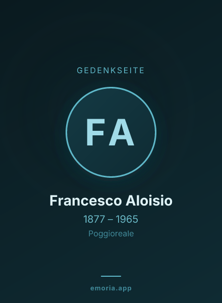 Gedenkportrait von Francesco Aloisio